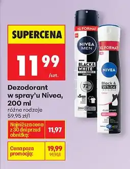 Biedronka Dezodorant w spray'u Black & White oferta
