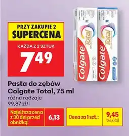 Biedronka Pasta do zębów Total różne rodzaje oferta