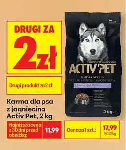 Biedronka Karma sucha z jagnięciną Activ Pet oferta