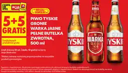 Biedronka PIWO TYSKIE GRONIE WARKA JASNE PEŁNE BUTELKA ZWROTNA oferta