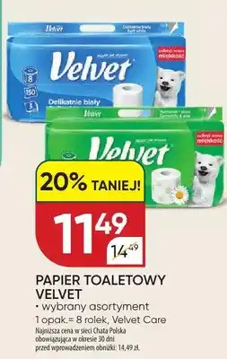 Chata Polska Papier toaletowy Velvet oferta
