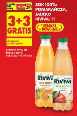 Biedronka Sok 100% Pomarańcza, Jabłko Riviva oferta