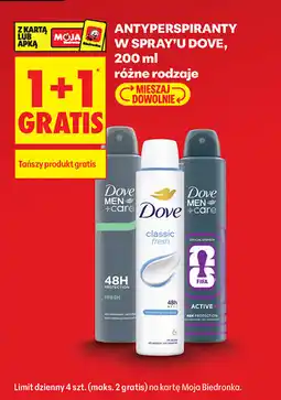 Biedronka Antyperspirant w sprayu Dove oferta