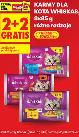 Biedronka KARMY DLA KOTA WHISKAS, 8x85 g, różne rodzaje oferta