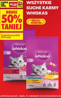 Biedronka WSZYSTKIE SUCHE KARMY WHISKAS oferta