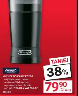 Selgros DeLonghi Młynek do kawy KG200 oferta