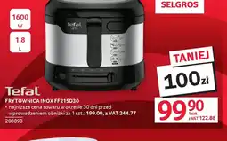 Selgros Tefal Frytownica Inox FF215030 oferta