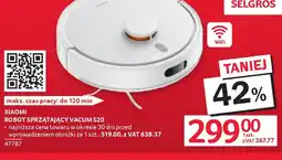 Selgros Xiaomi Robot sprzątający Vacum S20 oferta