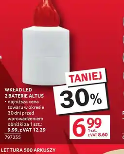 Selgros Wkład LED 2 baterie Altus oferta