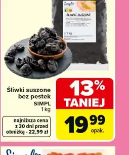 Carrefour Sliwki suszone bez pestek Simpl oferta