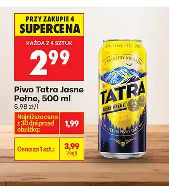 Biedronka Piwo Tatra oferta