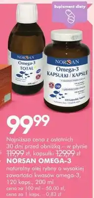 SuperPharm Naturalny olej rybi o wysokiej zawartości kwasów omega-3 Norsan Omega-3 oferta