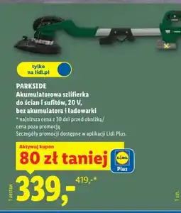 Lidl Akumulatorowa szlifierka do ścian i sufitów, 20 V, bez akumulatora i ładowarki oferta