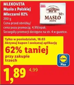 Lidl Masło z Polskiej Mleczarni 82% oferta