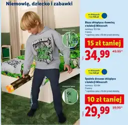 Lidl Spodnie dresowe chłopięce z kolekcji Minecraft oferta