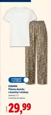 Lidl Piżama damska z bawełny i wiskozy oferta