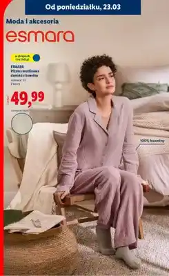 Lidl Piżama muślinowa damska z bawełny oferta