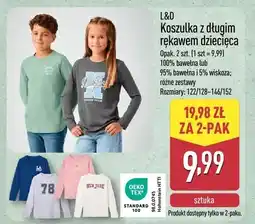 ALDI Koszulka z długim rękawem dziecięca oferta