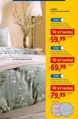 Lidl Pościel satynowa z bawełny 220×200cm oferta