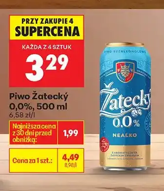 Biedronka Piwo bezalkoholowe Zatecky oferta