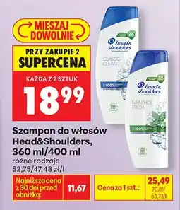 Biedronka Szampon do włosów Classic Clean, różne rodzaje oferta