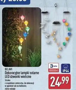 ALDI Lampki solarne led dzwonki wietrzne Belavi oferta