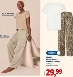 Lidl ESMARA Piżama damska z bawełny i wiskozy oferta