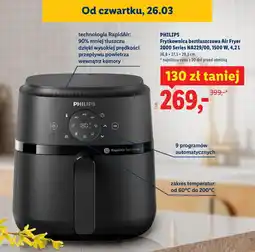 Lidl PHILIPS Frytkownica beztłuszczowa Air Fryer 2000 Series NA229/00 oferta