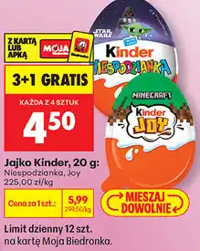 Biedronka Jajko Kinder, 20 g: Niespodzianka, Joy oferta