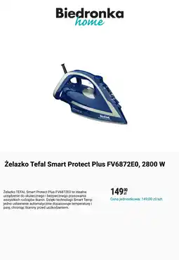 Biedronka Żelazko Tefal Smart Protect Plus FV6872E0, 2800 W oferta