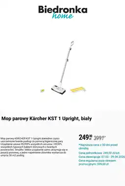 Biedronka Mop parowy Kärcher KST 1 Upright, biały oferta