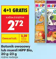 Biedronka Batonik owocowy lub muesli HiPP Bio, 20 g-23 g oferta