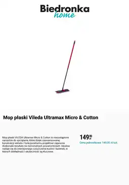 Biedronka Mop płaski Vileda Ultramax Micro & Cotton oferta