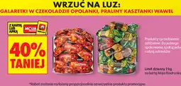 Biedronka Galaretki w czekoladzie Opolanki, praliny Kasztanki Wawel oferta