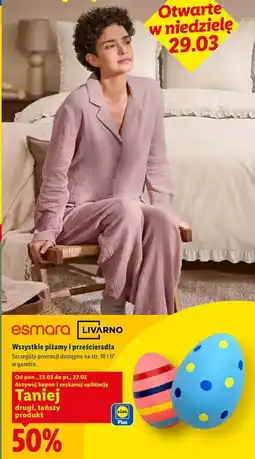 Lidl esmara LIVARNO Wszystkie piżamy i prześcieradła oferta