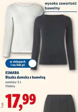 Lidl ESMARA Bluzka damska z bawełną oferta
