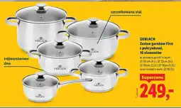 Lidl GERLACH Zestaw garnków First z pokrywkami, 10 elementów oferta