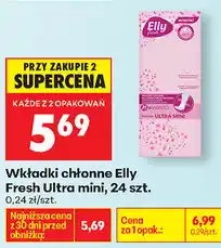Biedronka Wkładki chłonne Elly Fresh Ultra mini, 24 szt oferta