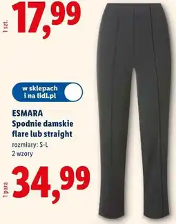 Lidl ESMARA Spodnie damskie flare lub straight oferta