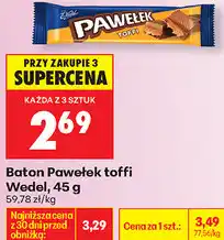 Biedronka Baton Pawełek toffi Wedel oferta