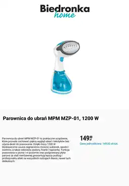 Biedronka Parownica do ubrań MPM MZP-01, 1200 W oferta