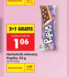 Biedronka Herbatnik mleczny Papita oferta