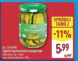 ALDI Ogórki kanapkowe All Seasons oferta