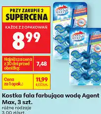 Biedronka Kostka fala farbująca wodę Agent Max oferta