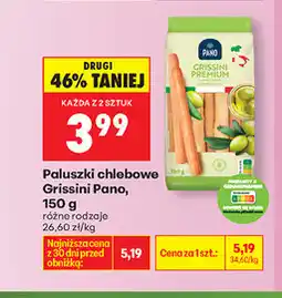 Biedronka Paluszki chlebowe Grissini Pano oferta