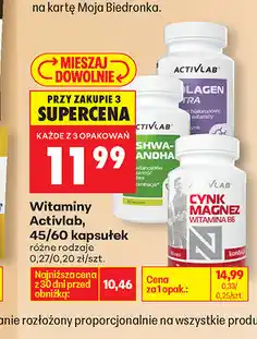 Biedronka Witaminy Activlab 45/60 kapsułek oferta