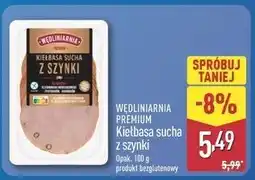 ALDI Kiełbasa sucha z szynki Wędliniarnia Premium oferta
