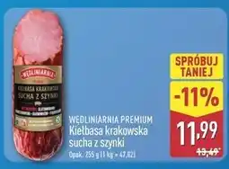 ALDI Kiełbasa krakowska z szynki sucha Wędliniarnia Premium oferta