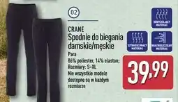 ALDI Spodnie do biegania s-xl Crane oferta