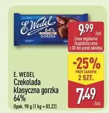 ALDI Czekolada gorzka klasyczna 64% E. Wedel oferta